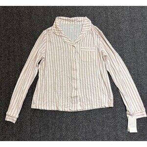 Stars Above Women's Sleepwear Long Sleeve Stripped Beige Pink Small